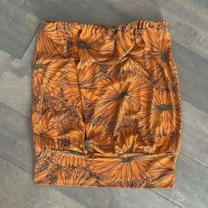 Veronica M strapless top Orange and Black Size Small